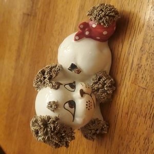 Vintage Spaghetti Dog Figurine Fly on Butt